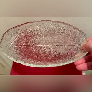 2 Arcoroc Aspen Leaf oval serving plates/dishes. 8.25” x 5”
France
